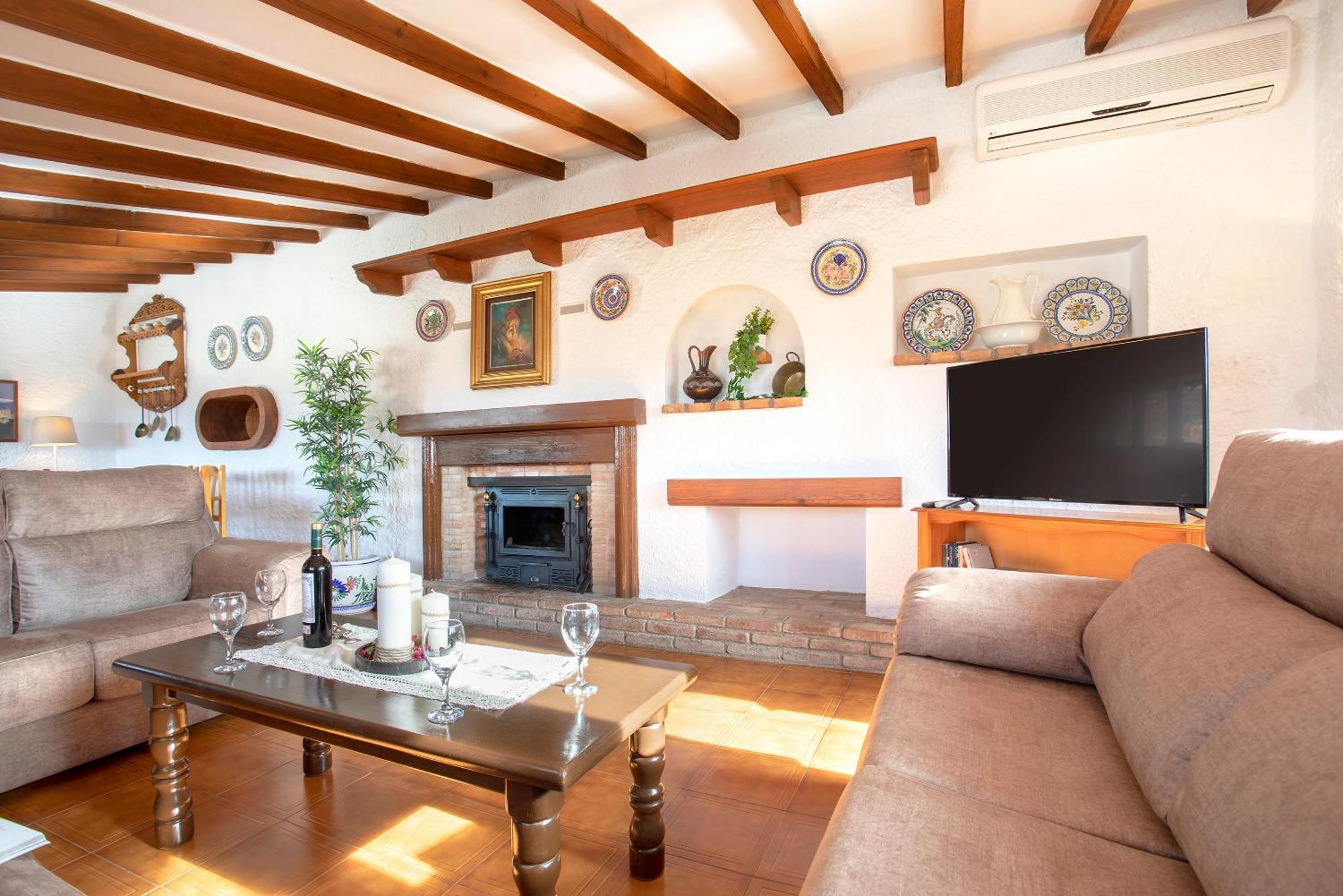 Casa Jardin Del Olivar Con Piscina Privada Alcaucin Bagian luar foto